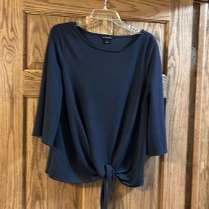 Navy blue 3 quarter sleeve blouse